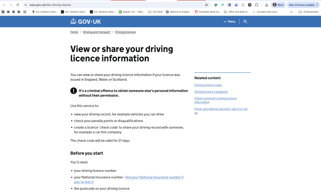 dvla check code